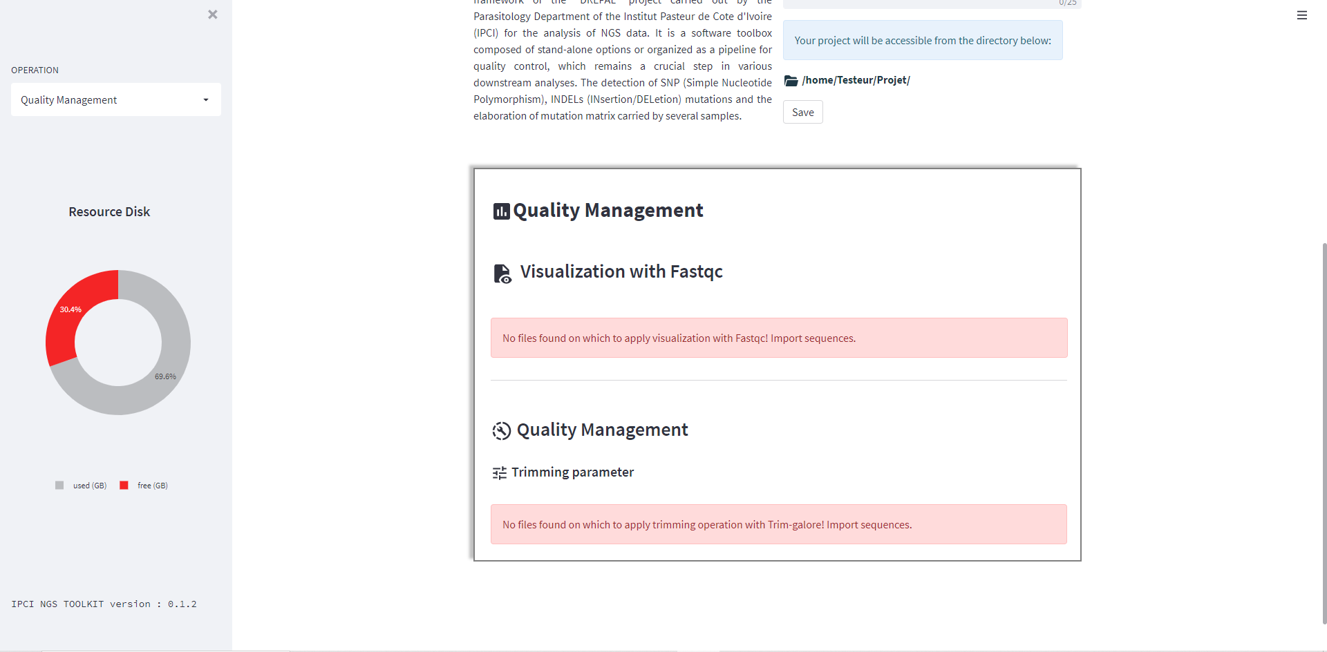 Quality control no sequence import